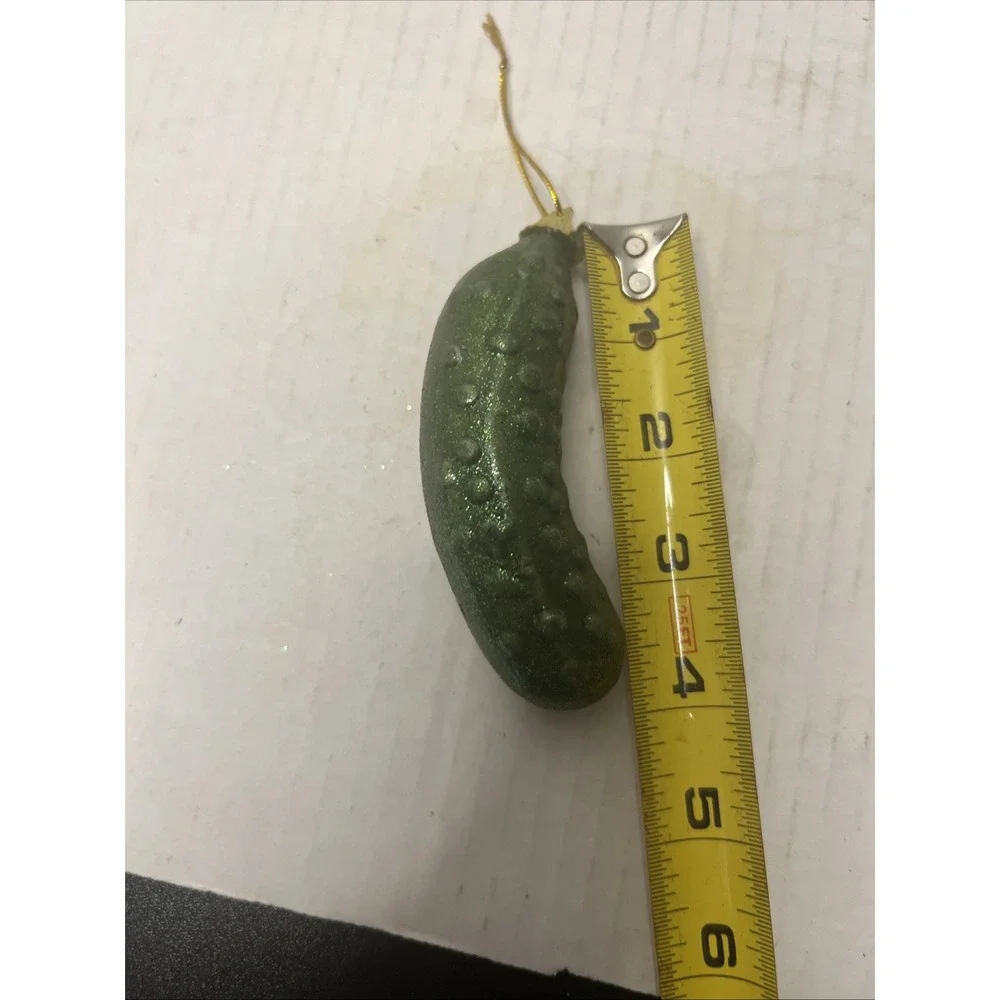 Christmas Pickle Ornament Green Foam Vintage Tradition